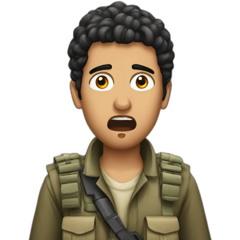 Shocked Houthi fighter emoji