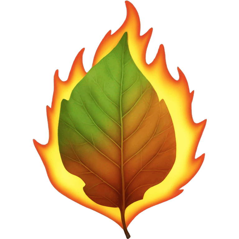 leaf on fire emoji