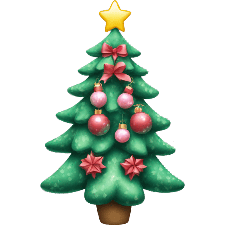 cute girly christmas tree  emoji