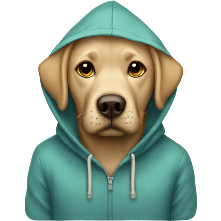 Labrador in hoodie emoji