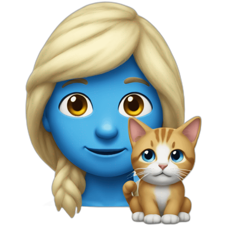 smurf with cat face emoji