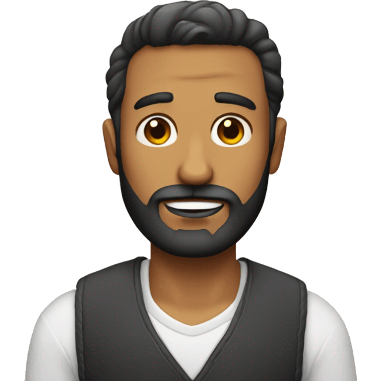 Hombre con barba y calvo emoji