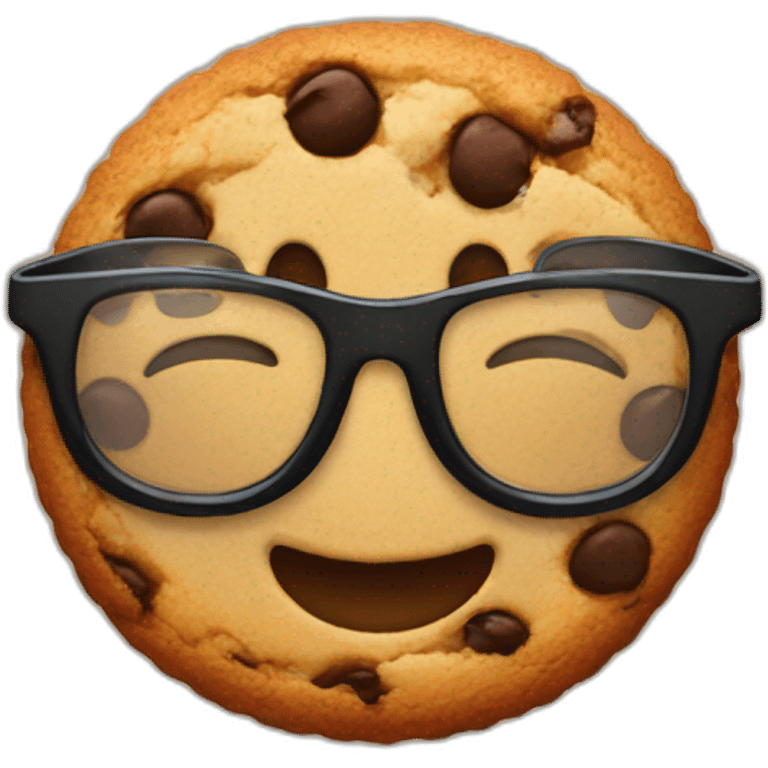 cookie wearing glasses emoji