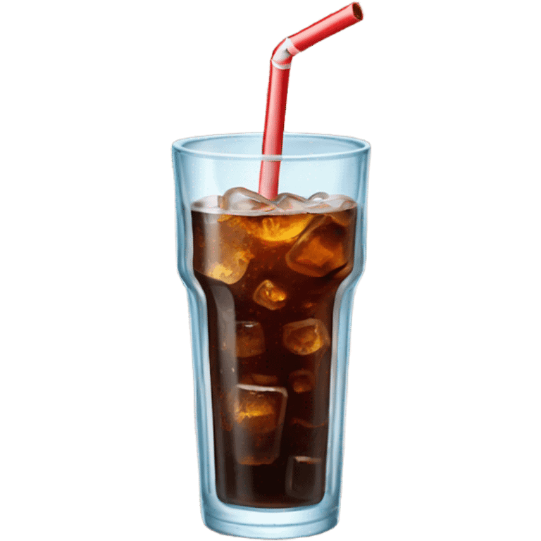 glass of cola with straw emoji