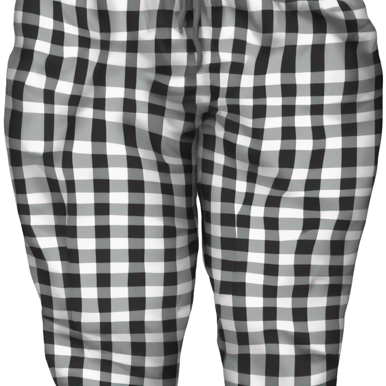 White and black plaid pajama pants emoji