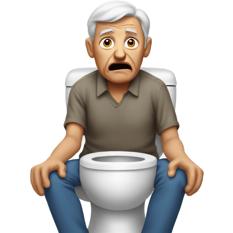 Old man on the toilet emoji