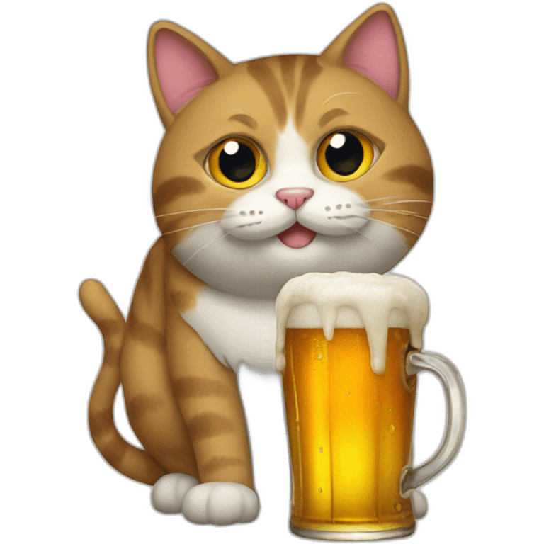 beer cat emoji