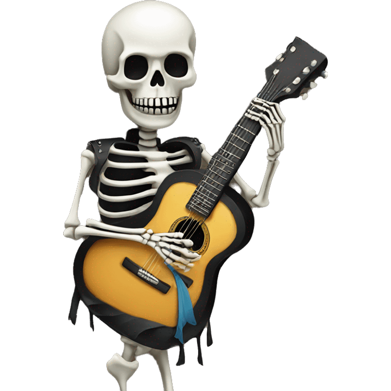 Skeleton with guitar  emoji