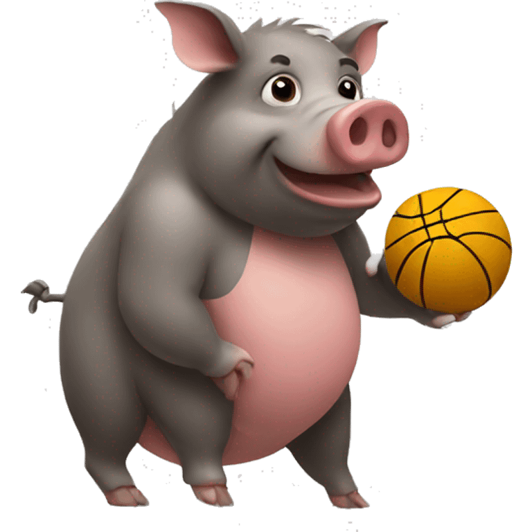 hog holding a ball emoji