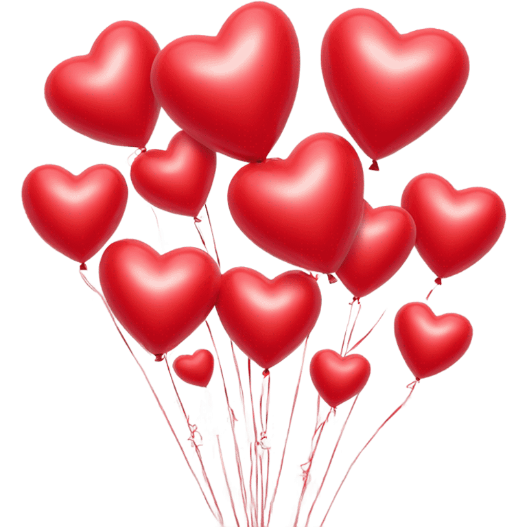 red heart balloon bouquet  emoji