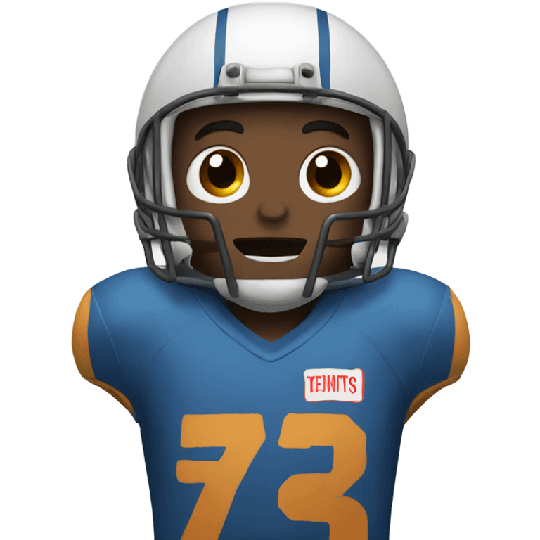 A guy playing football emoji