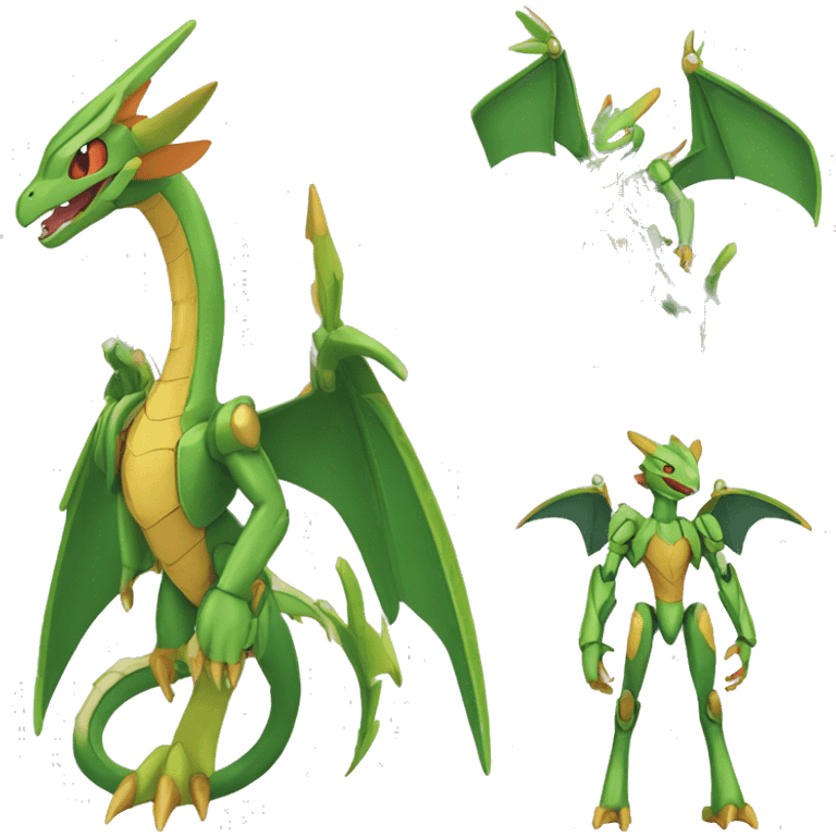 Mechanical Flygon-dragon-Charizard-raptor-Medabot-Mecha full body emoji