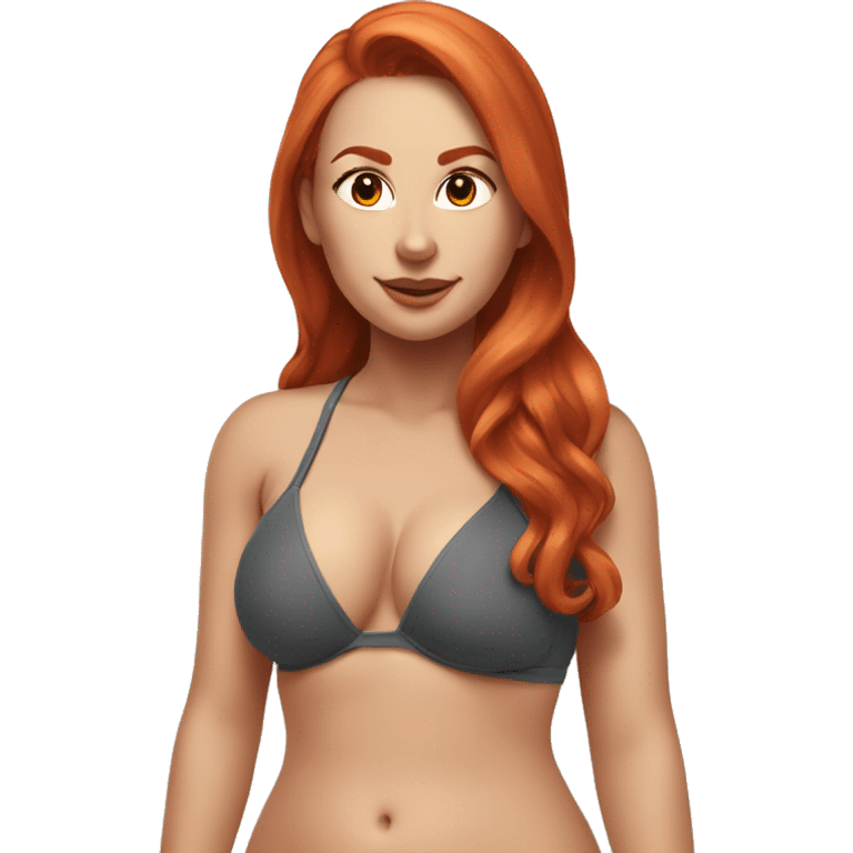 Curvy redhead in bikini beach body sfw emoji