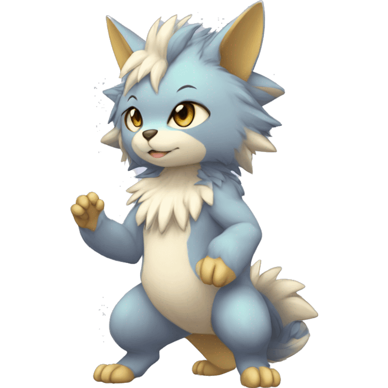 Anthro-Pastel-Fur-Sona-Chibi-Shiny-Fakémon full body emoji