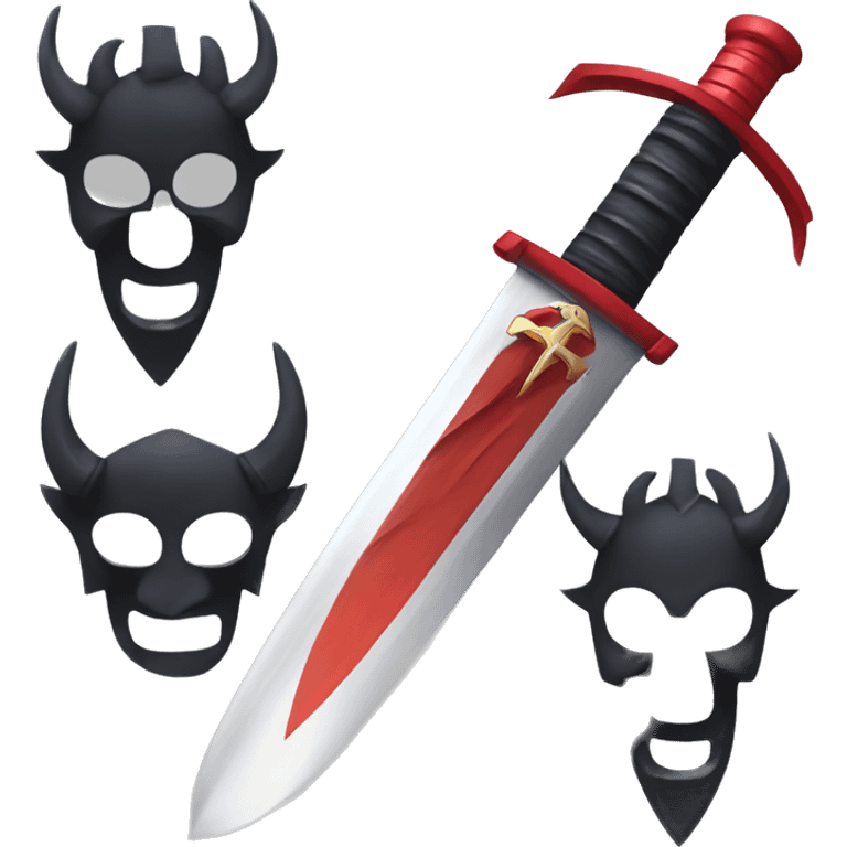 sword with devil mask samurai emoji