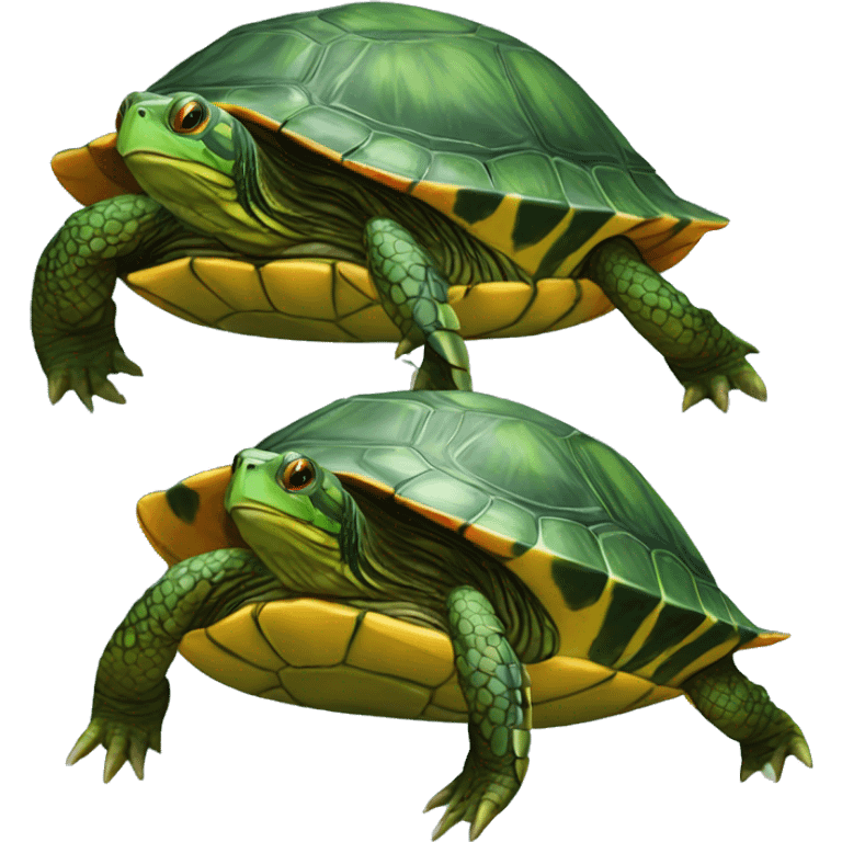 Red-eared slider turtle terrapin emoji