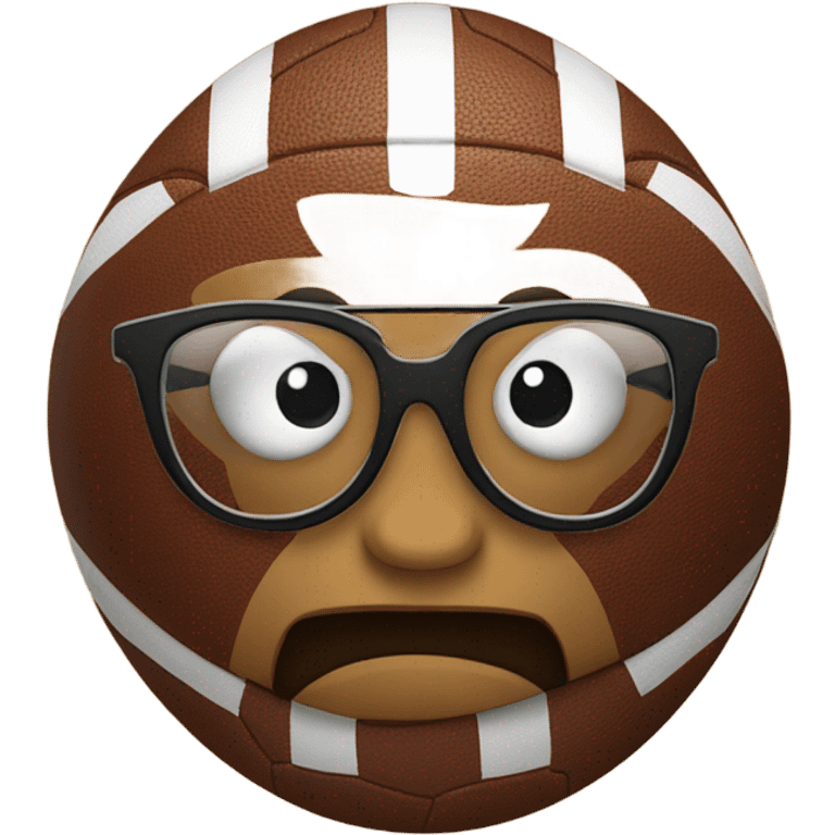 Football with glasses  emoji