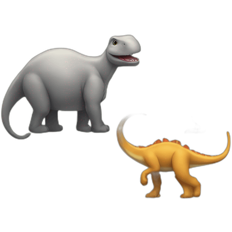 Zoo avec des dinosaures emoji