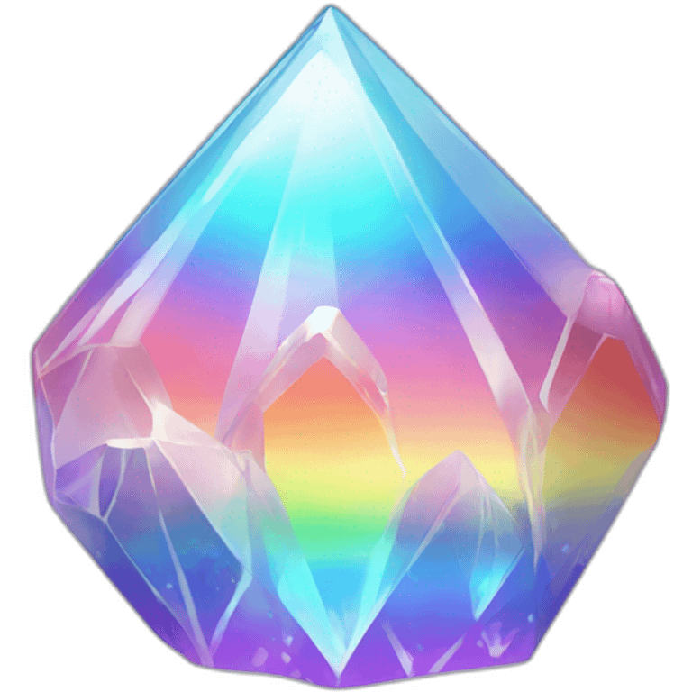 quartz crystal lbgt rainbow pokemon with eyes and legs emoji