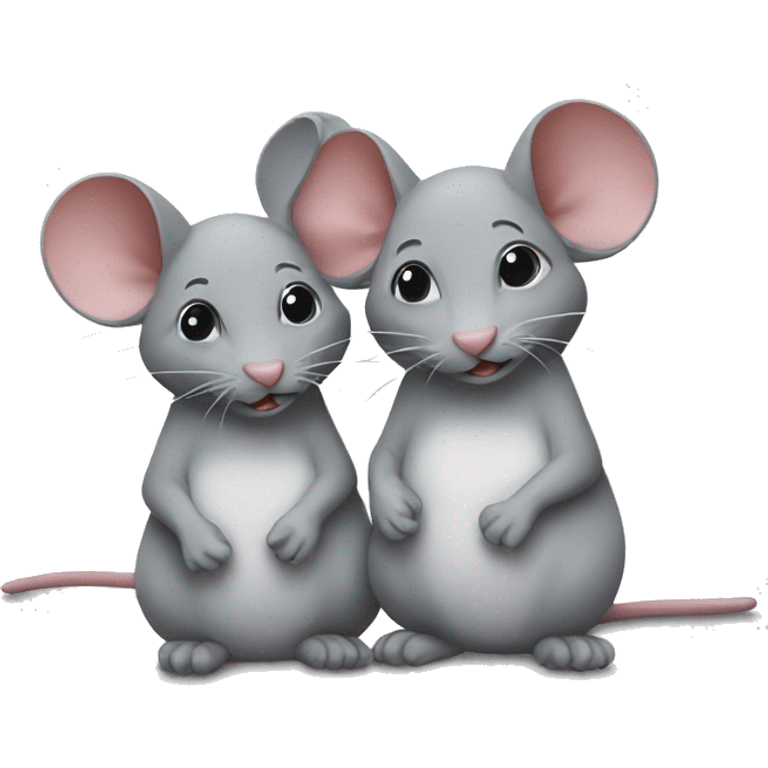 Two mouses  emoji