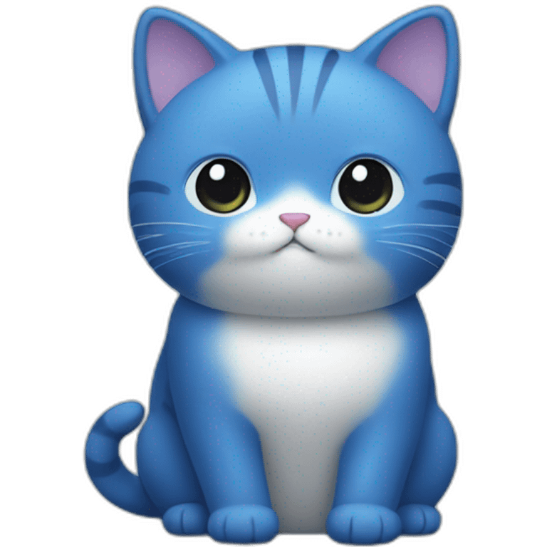 blue mochi cat emoji