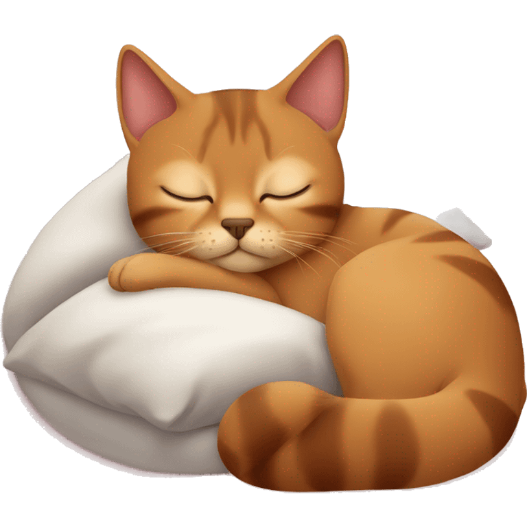 cute abyssinnian cat sleep emoji