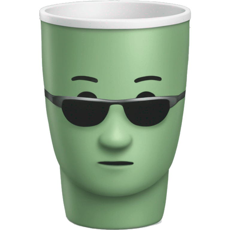 Sage green tumbler cup emoji