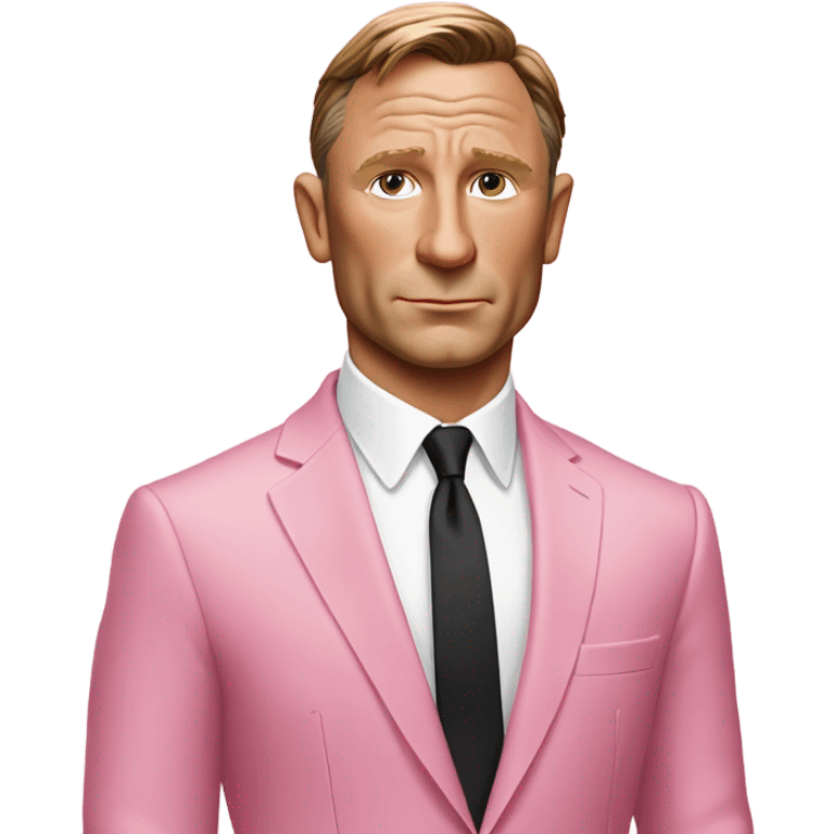 daniel craig in pink suit emoji