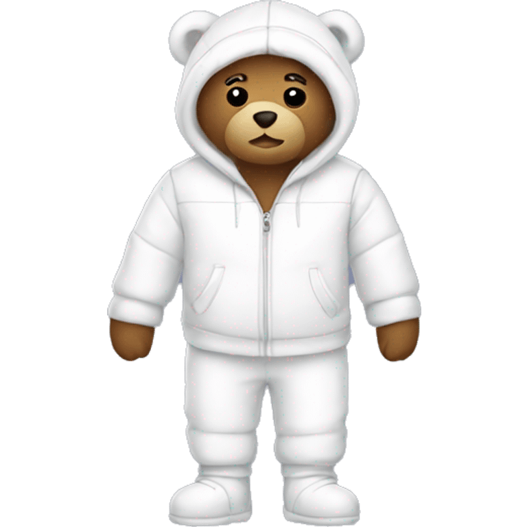 Winter teddy with white outfit emoji