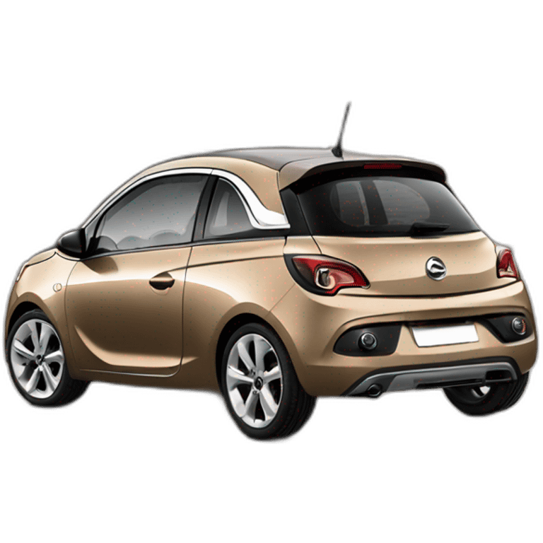 Light brown Opel Adam with white roof emoji