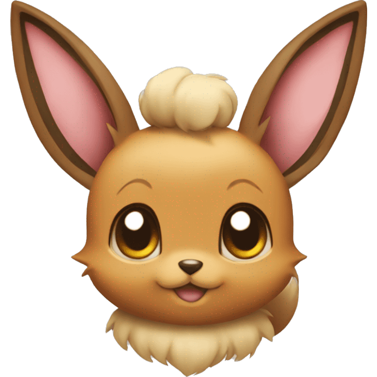 Eevee Pokemon with hearts emoji