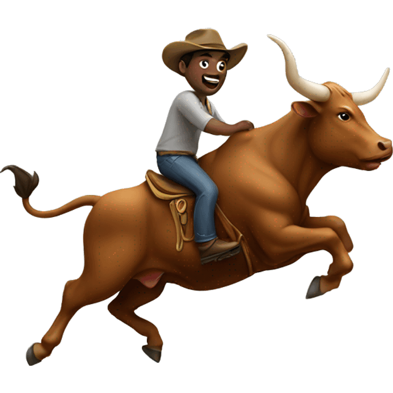 Man riding a bull emoji