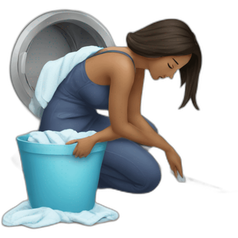 Women doing the laundry emoji