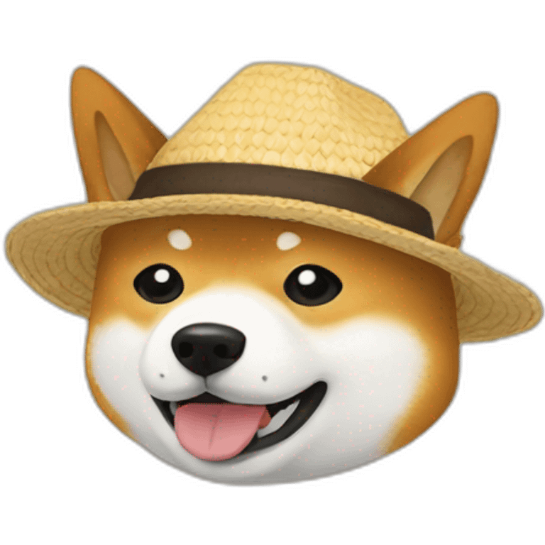 Shiba luffy hat emoji