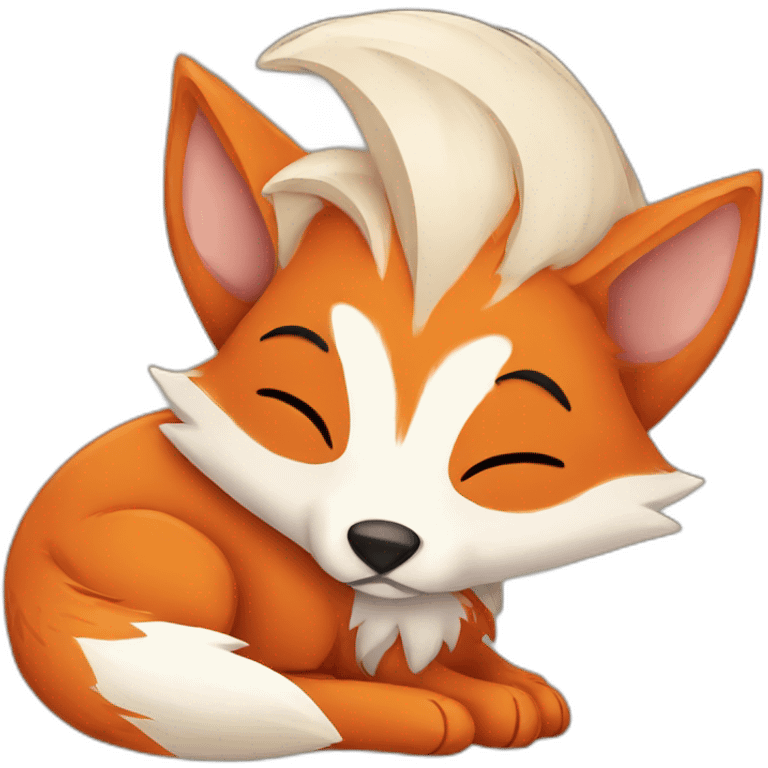 Sleepy fox emoji