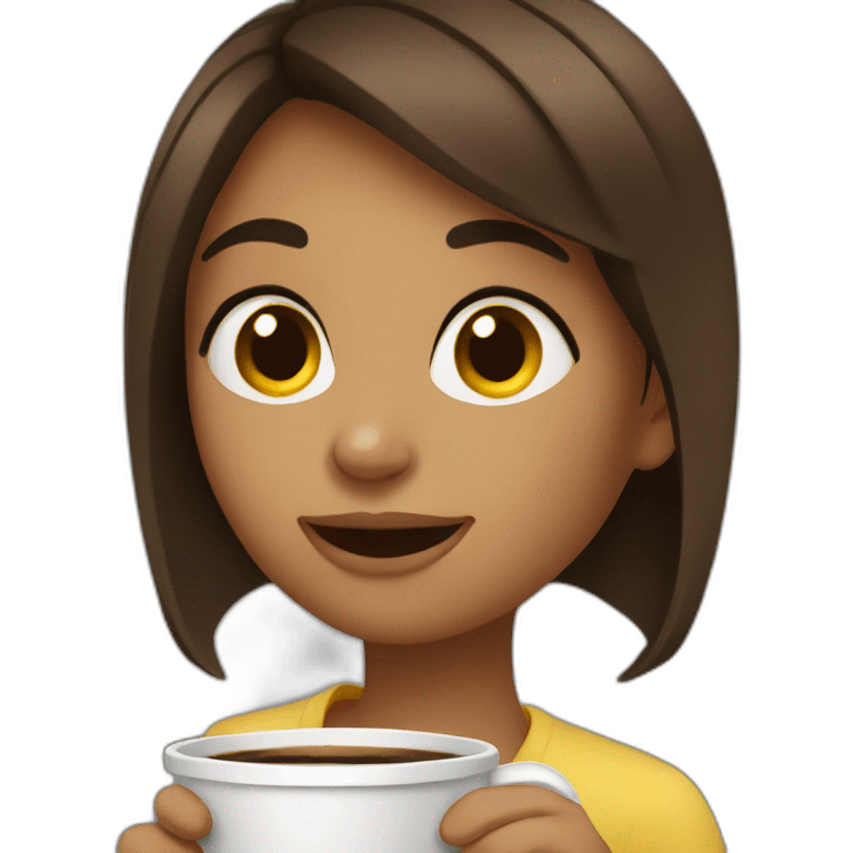 girl who drink coffe emoji