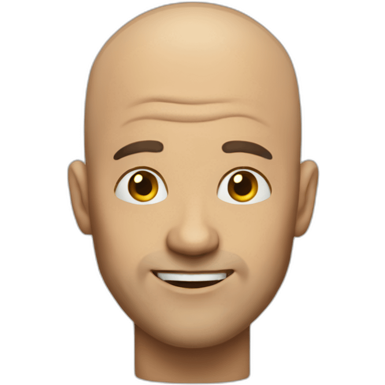 bald crazy man emoji