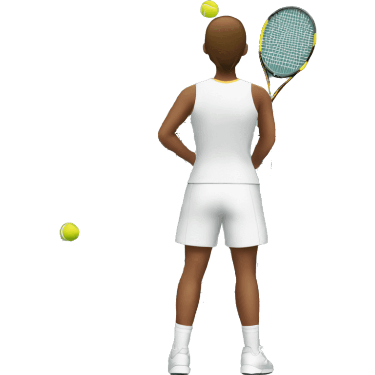 tennis player's back symmetric without the tennis ball emoji