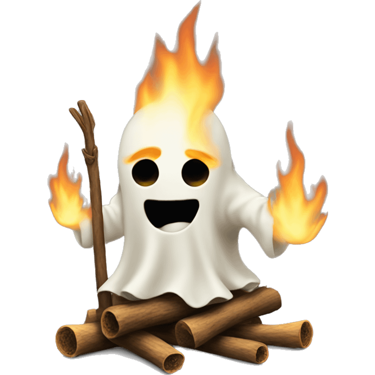 Ghosts man bonfire emoji