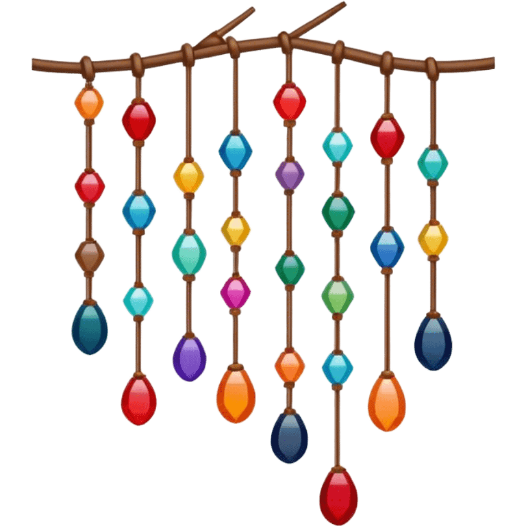 Beadwork icon, colorful beads threaded on wire, intricate pattern, delicate design, minimalistic style, clean lines, transparent background. emoji