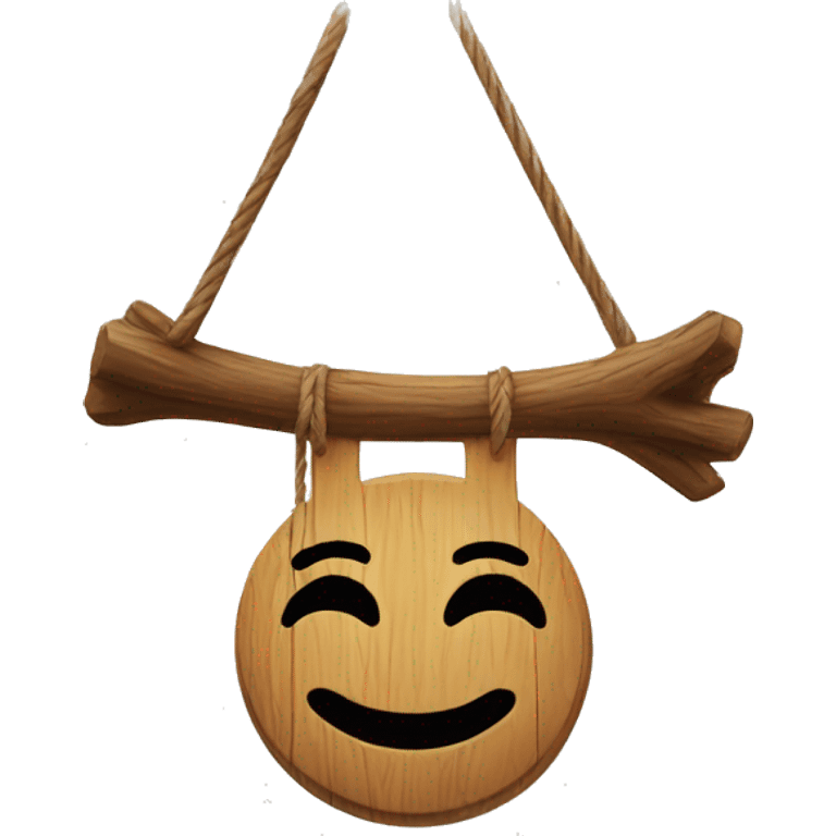 Wooden hanging sign emoji