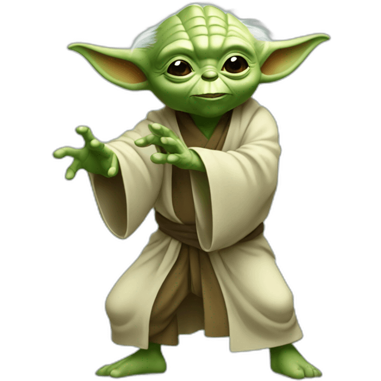 Yoda qui fait un dab emoji