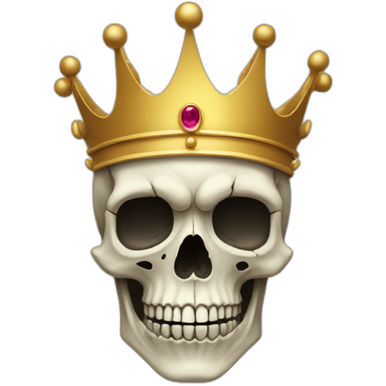 Skull with Crown and C emoji