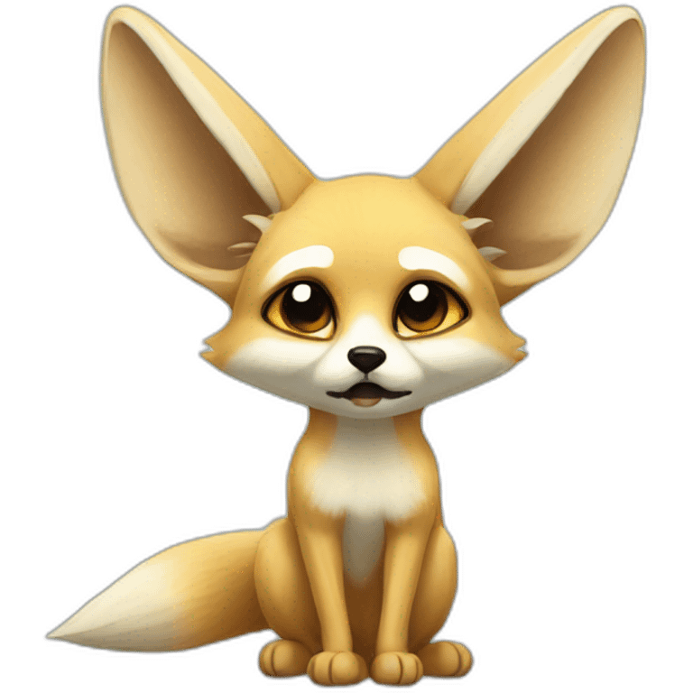 Pleading fennec fox emoji