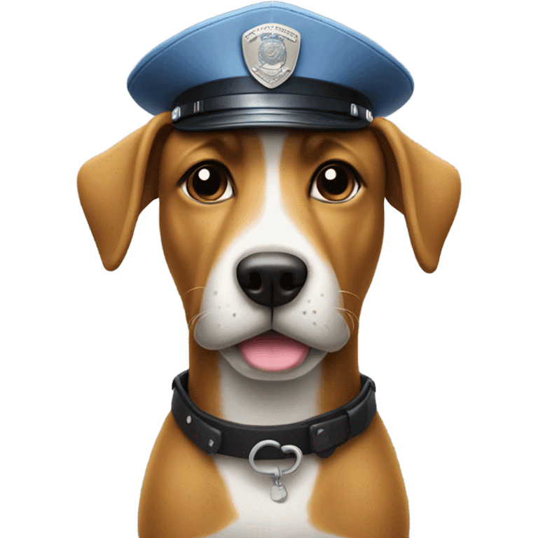 Dog wearing a police hat emoji