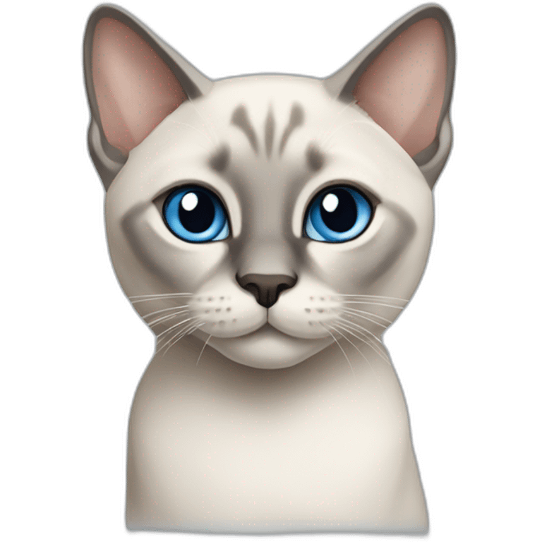 Blue Tabby Point siamese cat tease emoji