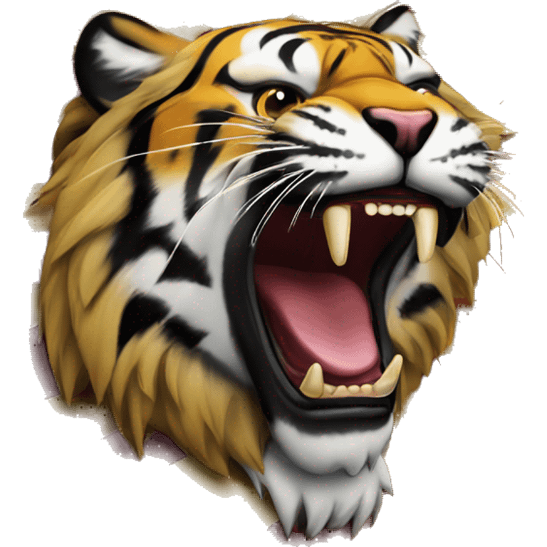 tamil eelam flag with roaring tiger emoji