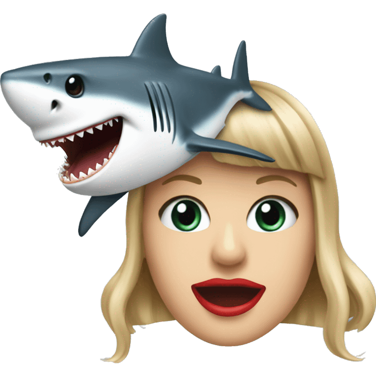 shark with Taylor Swifth tophat emoji