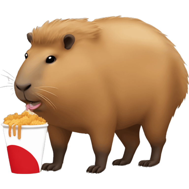 Worlds fattest capybara eating kfc emoji