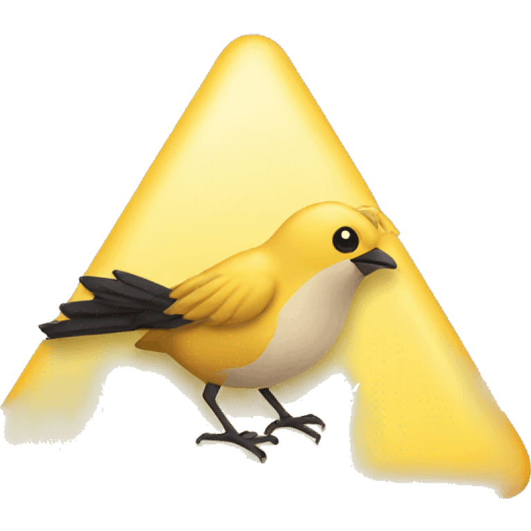 Yellow triangle bird emoji